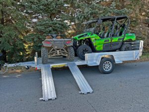 Aluma 8112S / 8114S / 8115S-R-BT-SR 79.25 in x 145 in / 172 in / 180 in ATV and UTV Trailer 7,000 LB GVWR – manufacturer media image 1