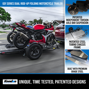 Kendon GO! Single / GO! Dual Ride-Up BB207RU-GO (dual) Motorcycle Trailer 2,000 LB GVWR – manufacturer media image 4