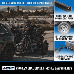 Kendon GO! Single / GO! Dual Ride-Up BB207RU-GO (dual) Motorcycle Trailer 2,000 LB GVWR – manufacturer media image 3