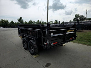 7' × 12' Hydraulic Dump Trailer — 2 ft Sides, Dual 6,000 lb Axles, 12,000 lb GVWR