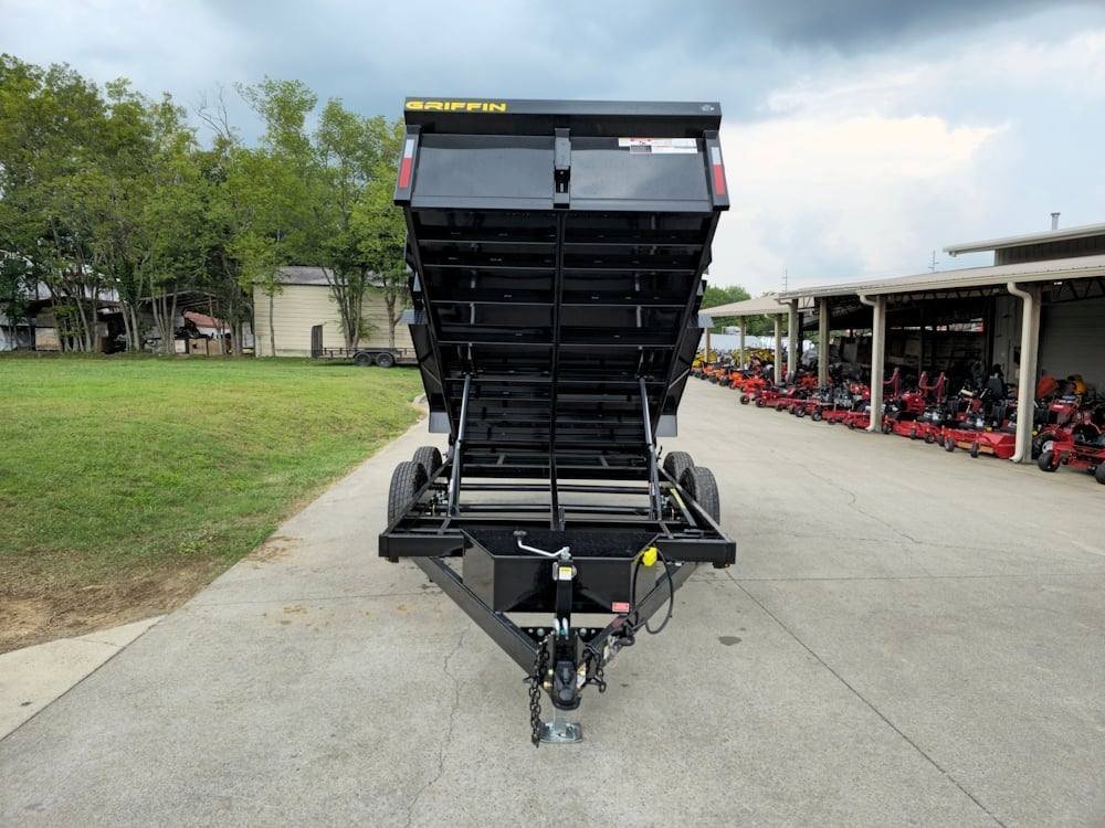 7' × 12' Hydraulic Dump Trailer — 2 ft Sides, Dual 6,000 lb Axles, 12,000 lb GVWR