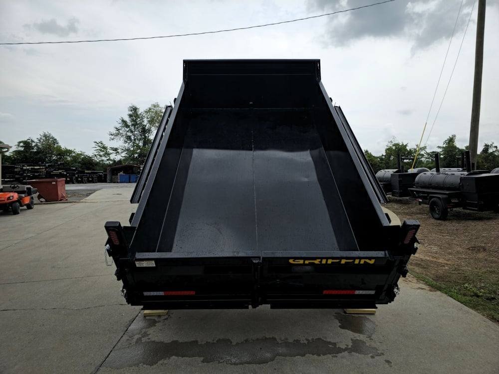 7' × 12' Hydraulic Dump Trailer — 2 ft Sides, Dual 6,000 lb Axles, 12,000 lb GVWR