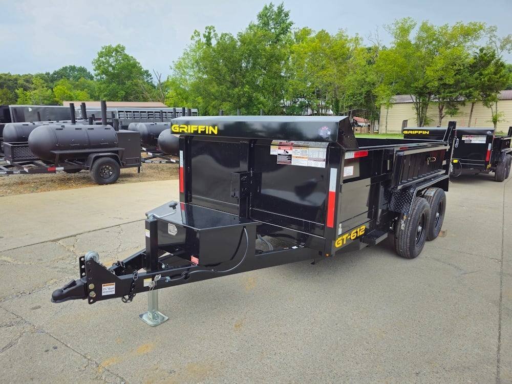 6' × 12' Heavy-Duty Dump Trailer — 2 ft Sides, Dual 5,200 lb Axles, 10,000 lb GVWR