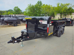 6' × 12' Heavy-Duty Dump Trailer — 2 ft Sides, Dual 5,200 lb Axles, 10,000 lb GVWR