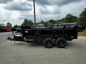 6' × 12' Heavy-Duty Dump Trailer — 2 ft Sides, Dual 5,200 lb Axles, 10,000 lb GVWR
