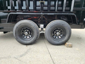 6' × 12' Heavy-Duty Dump Trailer — 2 ft Sides, Dual 5,200 lb Axles, 10,000 lb GVWR