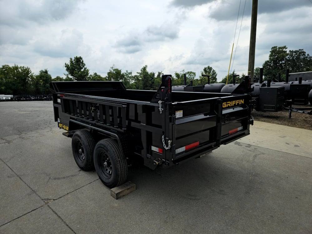 6' × 12' Heavy-Duty Dump Trailer — 2 ft Sides, Dual 5,200 lb Axles, 10,000 lb GVWR