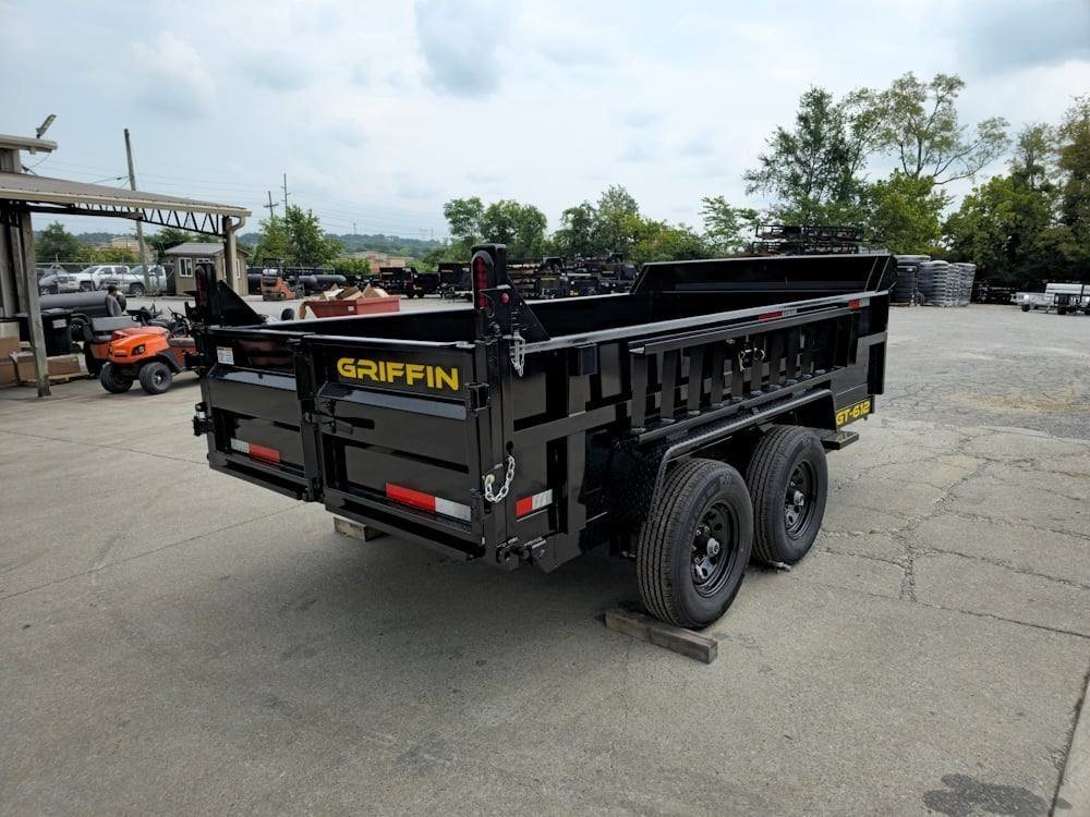6' × 12' Heavy-Duty Dump Trailer — 2 ft Sides, Dual 5,200 lb Axles, 10,000 lb GVWR