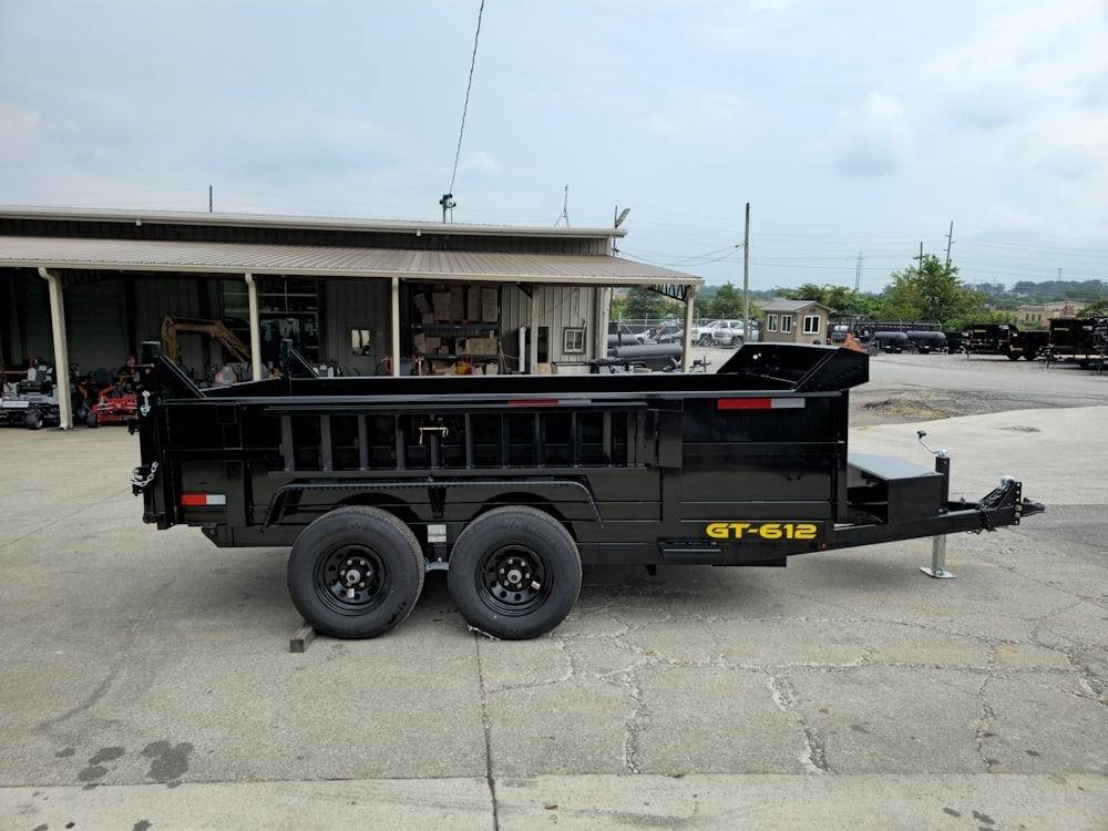 6' × 12' Heavy-Duty Dump Trailer — 2 ft Sides, Dual 5,200 lb Axles, 10,000 lb GVWR
