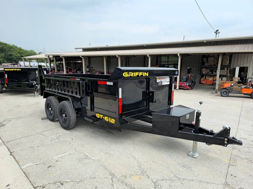 6' × 12' Heavy-Duty Dump Trailer — 2 ft Sides, Dual 5,200 lb Axles, 10,000 lb GVWR
