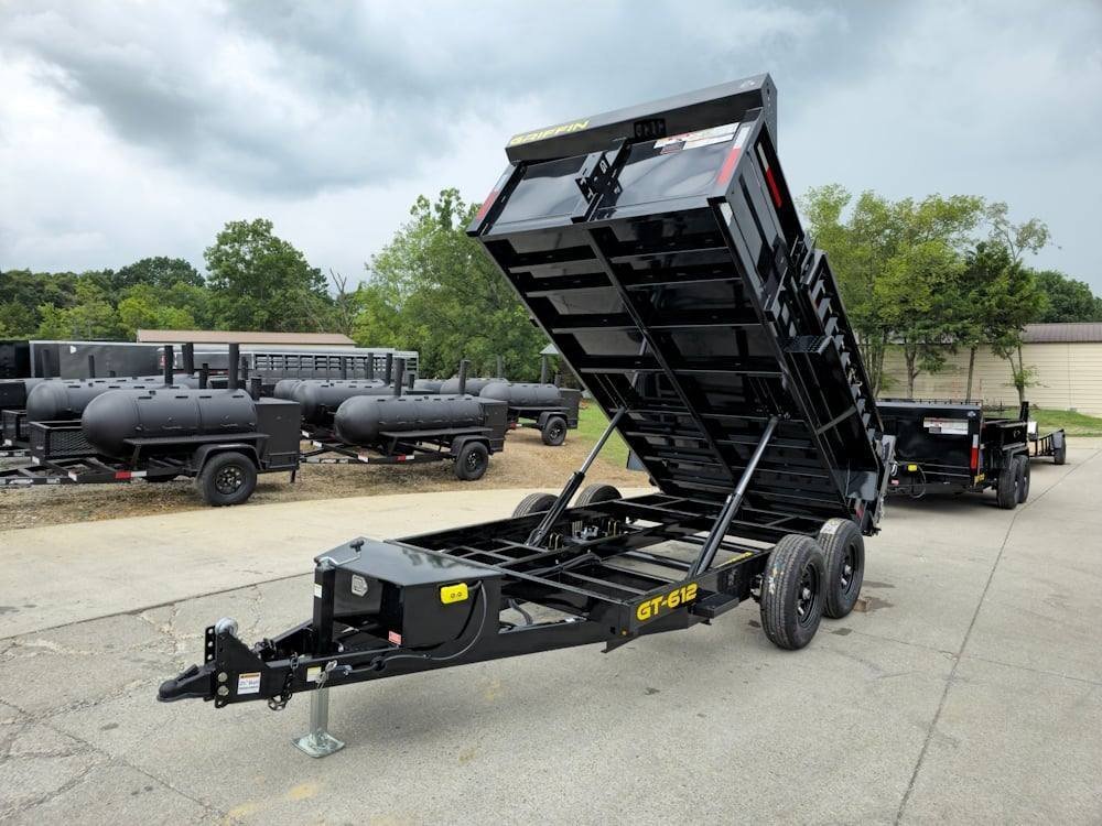 6' × 12' Heavy-Duty Dump Trailer — 2 ft Sides, Dual 5,200 lb Axles, 10,000 lb GVWR
