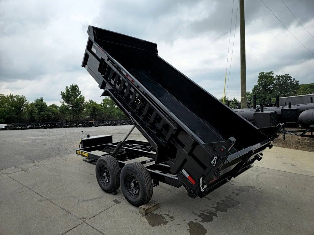 6' × 12' Heavy-Duty Dump Trailer — 2 ft Sides, Dual 5,200 lb Axles, 10,000 lb GVWR
