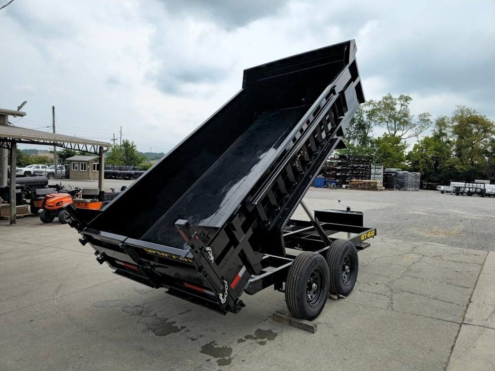 6' × 12' Heavy-Duty Dump Trailer — 2 ft Sides, Dual 5,200 lb Axles, 10,000 lb GVWR