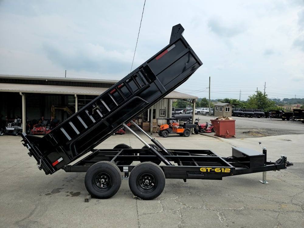 6' × 12' Heavy-Duty Dump Trailer — 2 ft Sides, Dual 5,200 lb Axles, 10,000 lb GVWR