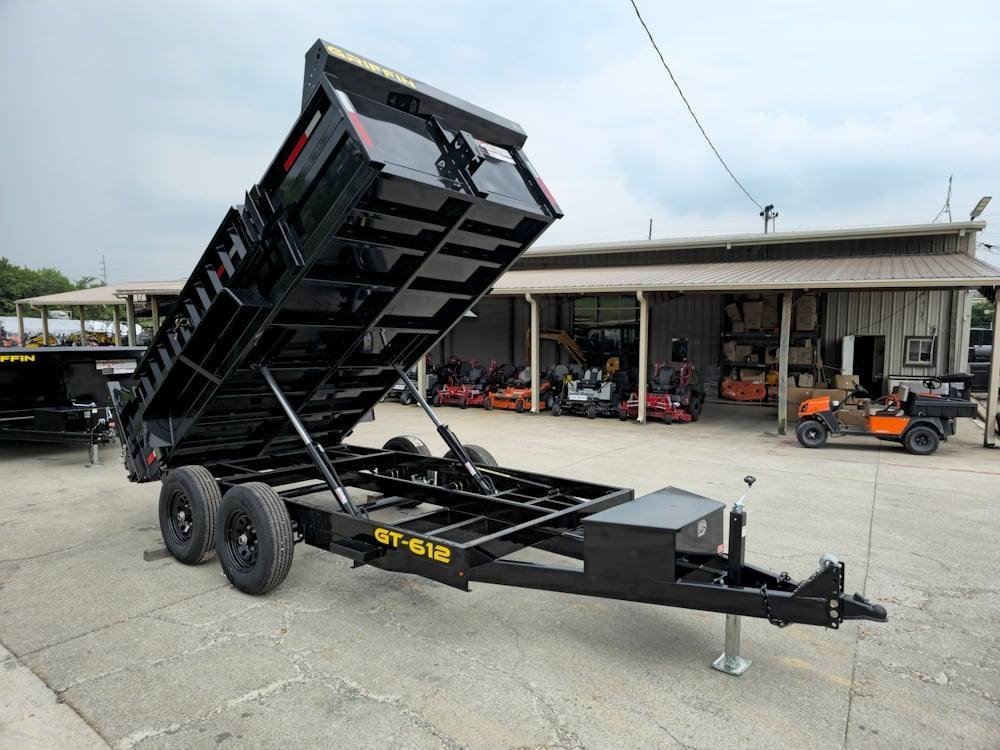 6' × 12' Heavy-Duty Dump Trailer — 2 ft Sides, Dual 5,200 lb Axles, 10,000 lb GVWR