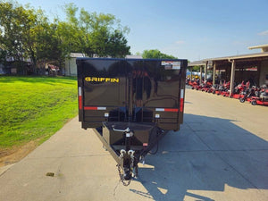 7' × 14' Telescopic Dump Trailer — 3 ft Sides, Dual 7,000 lb Axles, 14,000 lb GVWR