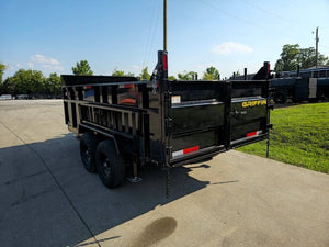 7' × 14' Telescopic Dump Trailer — 3 ft Sides, Dual 7,000 lb Axles, 14,000 lb GVWR