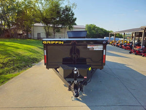 7' × 14' Hydraulic Dump Trailer — 2 ft Sides, Dual 7,000 lb Axles, 14,000 lb GVWR