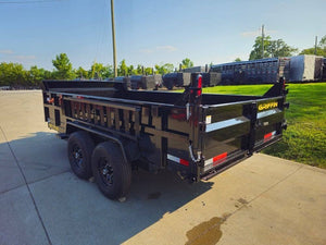 7' × 14' Hydraulic Dump Trailer — 2 ft Sides, Dual 7,000 lb Axles, 14,000 lb GVWR