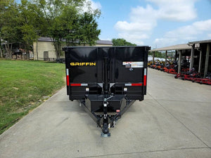 7' × 14' Telescopic Dump Trailer — 4 ft Sides, Dual 7,000 lb Axles, 14,000 lb GVWR