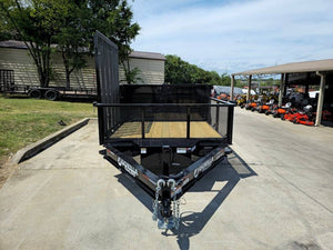 7' × 16' I-Beam Hybrid Hydraulic Dump Trailer — 3 ft Sides, Dual 6,000 lb Axles, 12,000 lb GVWR