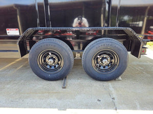 7' × 16' I-Beam Hybrid Hydraulic Dump Trailer — 3 ft Sides, Dual 6,000 lb Axles, 12,000 lb GVWR