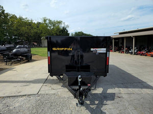 7' × 14' Hydraulic Dump Trailer — 4 ft Sides, Dual 7,000 lb Axles, 14,000 lb GVWR