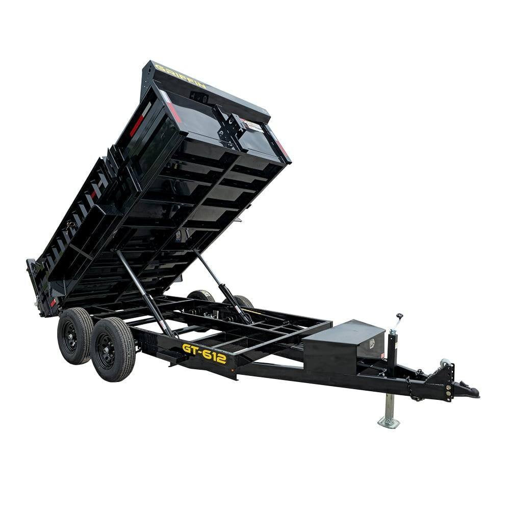 6 by 12 heavy-duty dump trailer, 2 ft sides, 10K GVWR