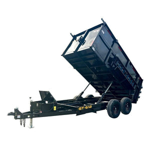6 by 12 hydraulic dump trailer with 4 ft sides