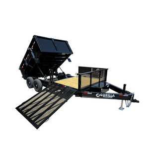 7 by 16 I-beam hybrid hydraulic dump trailer, 3 ft sides