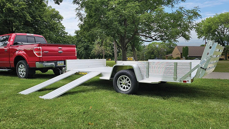 Aluma 8112H / 8114H / 8115H-BT-SR 79.25 in x 145 in / 171 in / 180 in ATV and UTV Trailer 7,000 LB GVWR – manufacturer media image 1