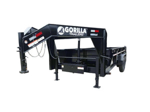 7 by 16 gooseneck telescopic I-beam dump trailer, 2 ft sides