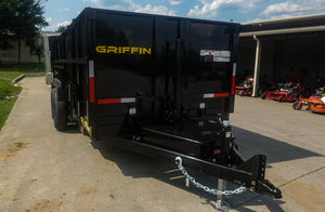 7' × 16' Telescopic Dump Trailer — 4 ft Sides, Dual 7,000 lb Axles, 14,000 lb GVWR