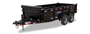 Load Trail GZ Gooseneck Deckover Dump 12 ft-16 ft Dump Trailer 14,000 LB GVWR – manufacturer media image 1
