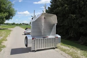 Aluma MC1F-S-R 51 in x 106 in deck Motorcycle Trailer 7,000 LB GVWR – manufacturer media image 1