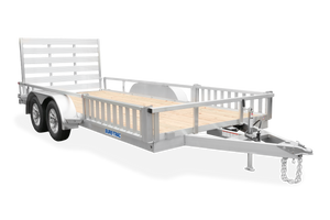 Sure-Trac Aluminum Tube Top ATV Utility 7 ft x 12 ft, 14 ft, 16 ft factory family ATV and UTV Trailer 7,000 LB GVWR – manufacturer media image 1