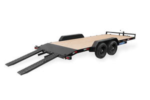Sure-Trac C-Channel Car Hauler 7 ft x 18 ft in 7K/10K Open Car Hauler Trailer 10,000 LB GVWR – manufacturer media image 2