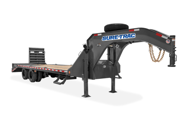 Sure-Trac Pro Deckover 8.5 ft x 25 ft-40 ft Deckover Trailer 32,000 LB GVWR – manufacturer media image 1
