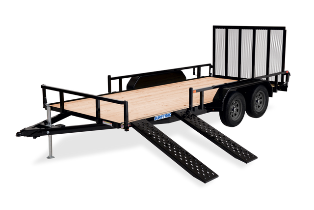 Sure-Trac Tube Top ATV Utility ST-UTV8216-070 (7x16) ATV and UTV Trailer 7,000 LB GVWR – manufacturer media image 1
