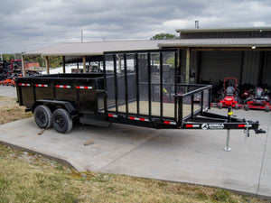 7' × 20' Hybrid Dump & Equipment Trailer — 3 ft Sides, Dual 7,000 lb Axles, 14,000 lb GVWR