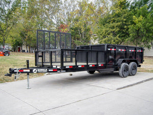 7' × 20' Hybrid Dump & Equipment Trailer — 3 ft Sides, Dual 7,000 lb Axles, 14,000 lb GVWR