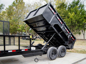 7' × 20' Hybrid Dump & Equipment Trailer — 3 ft Sides, Dual 7,000 lb Axles, 14,000 lb GVWR