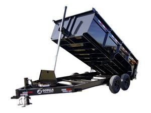 7 by 14 telescopic I-beam dump trailer with 3 ft sides