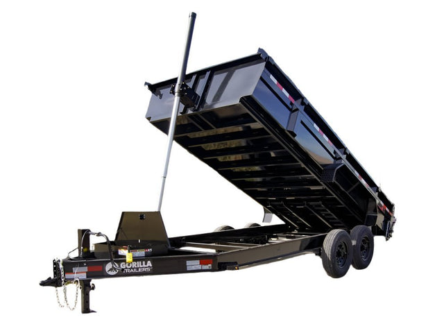 7 by 16 telescopic I-beam dump trailer, 2 ft sides