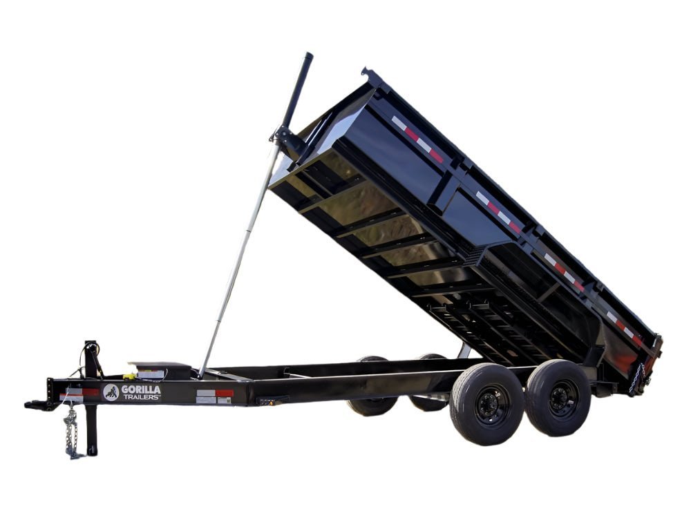 7 by 14 telescopic I-beam dump trailer with 2 ft sides