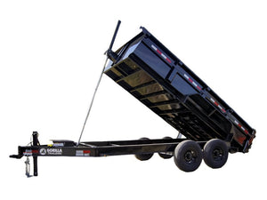 7 by 14 telescopic I-beam dump trailer with 2 ft sides