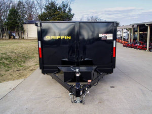 7' × 12' Hydraulic Dump Trailer — 3 ft Sides, Dual 6,000 lb Axles, 12,000 lb GVWR