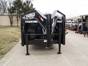 7' × 16' Gooseneck Telescopic I-Beam Dump Trailer — 3 ft Sides, Dual 7,000 lb Axles, 14,000 lb GVWR