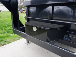 7' × 16' Gooseneck Hydraulic Dump Trailer — 2 ft Sides, Dual 7,000 lb Axles, 14,000 lb GVWR