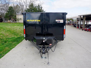 7' × 12' Hydraulic Dump Trailer — 4 ft Sides, Dual 7,000 lb Axles, 14,000 lb GVWR